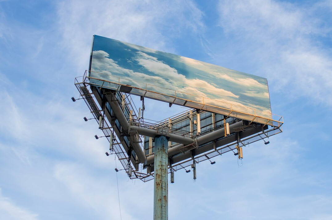advertisement billboard in city